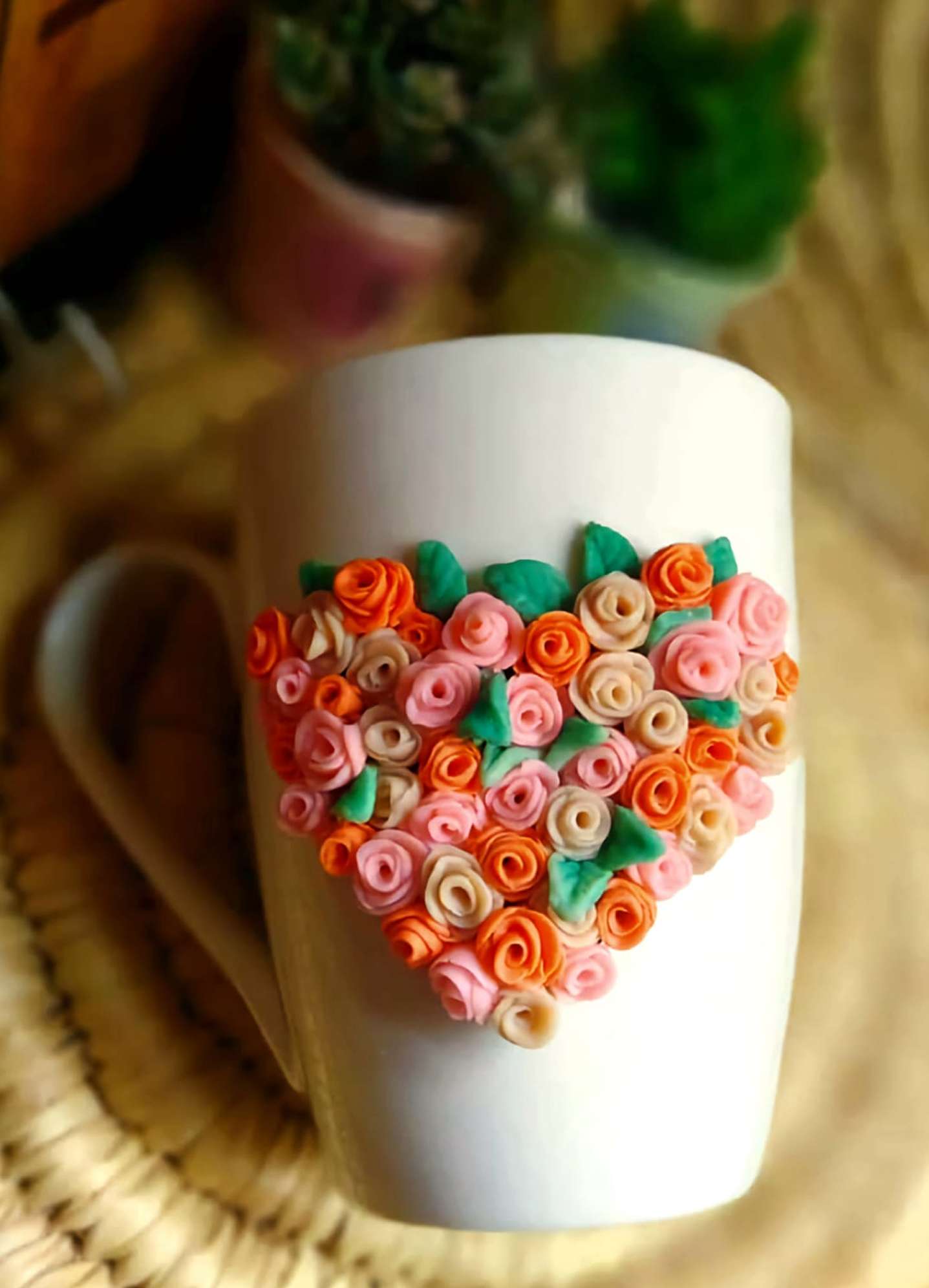 Heart of flowers mug